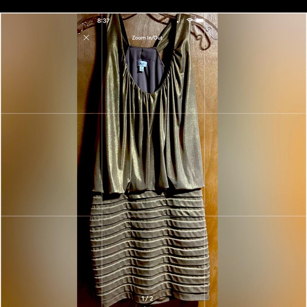 Cache gold metallic dress 6